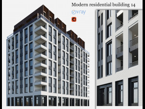 modern residential building 14 3D Model