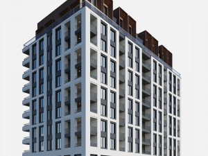 modern residential building 14 3D Model