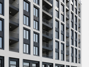 modern residential building 14 3D Model