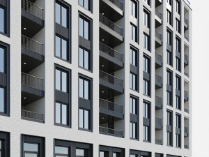 modern residential building 14 3D Model