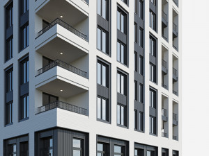 modern residential building 14 3D Model