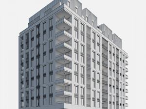 modern residential building 14 3D Model