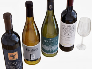 wine bottle set 15 3D Model