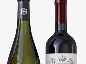wine bottle set 15 3D Model