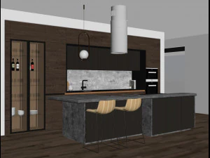 modern kitchen 7 3D Model