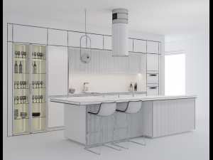 modern kitchen 7 3D मॉडल