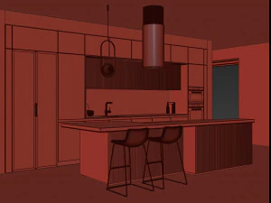 modern kitchen 7 3D Model