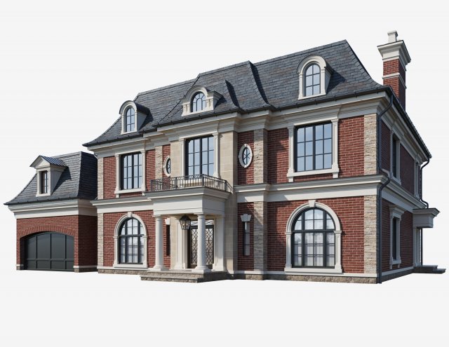 classic house 2 3D-Modell .c4d .max .obj .3ds .fbx .stl .blend 