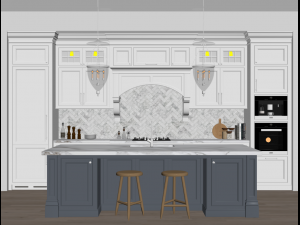classic kitchen 3 Modèle 3D