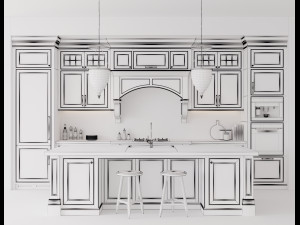 classic kitchen 3 Modèle 3D
