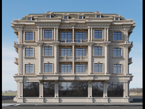 classic residential building 15 Modèle 3D