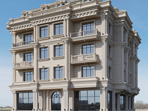 classic residential building 15 Modèle 3D