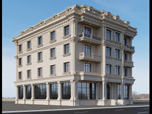 classic residential building 15 Modèle 3D