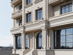 classic residential building 15 Modèle 3D