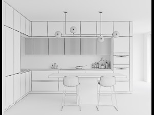 Modern kitchen 8 3D Модель