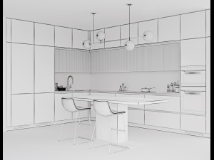 Modern kitchen 8 3D Модель