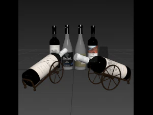 Wine bottle set 17 3D Model
