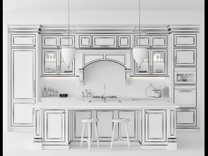 Classic kitchen 4 3D 模型