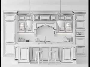 Classic kitchen 4 3D Model