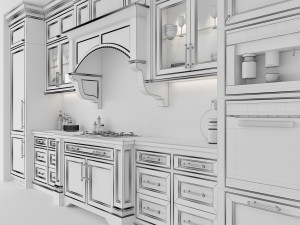 Classic kitchen 4 3D 模型