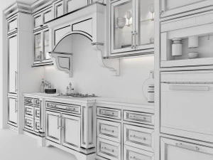 Classic kitchen 4 3D Model