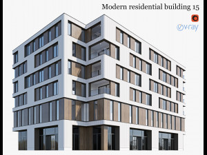Modern residential building 15 3D 모델