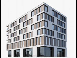 Modern residential building 15 3D Model