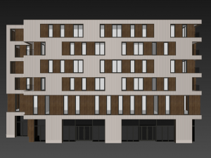 Modern residential building 15 3D 모델