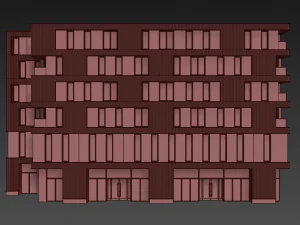 Modern residential building 15 3D Model