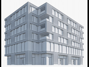 Modern residential building 15 3D 모델
