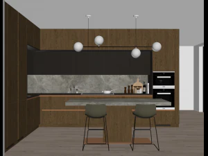 Modern kitchen 9 3D Model
