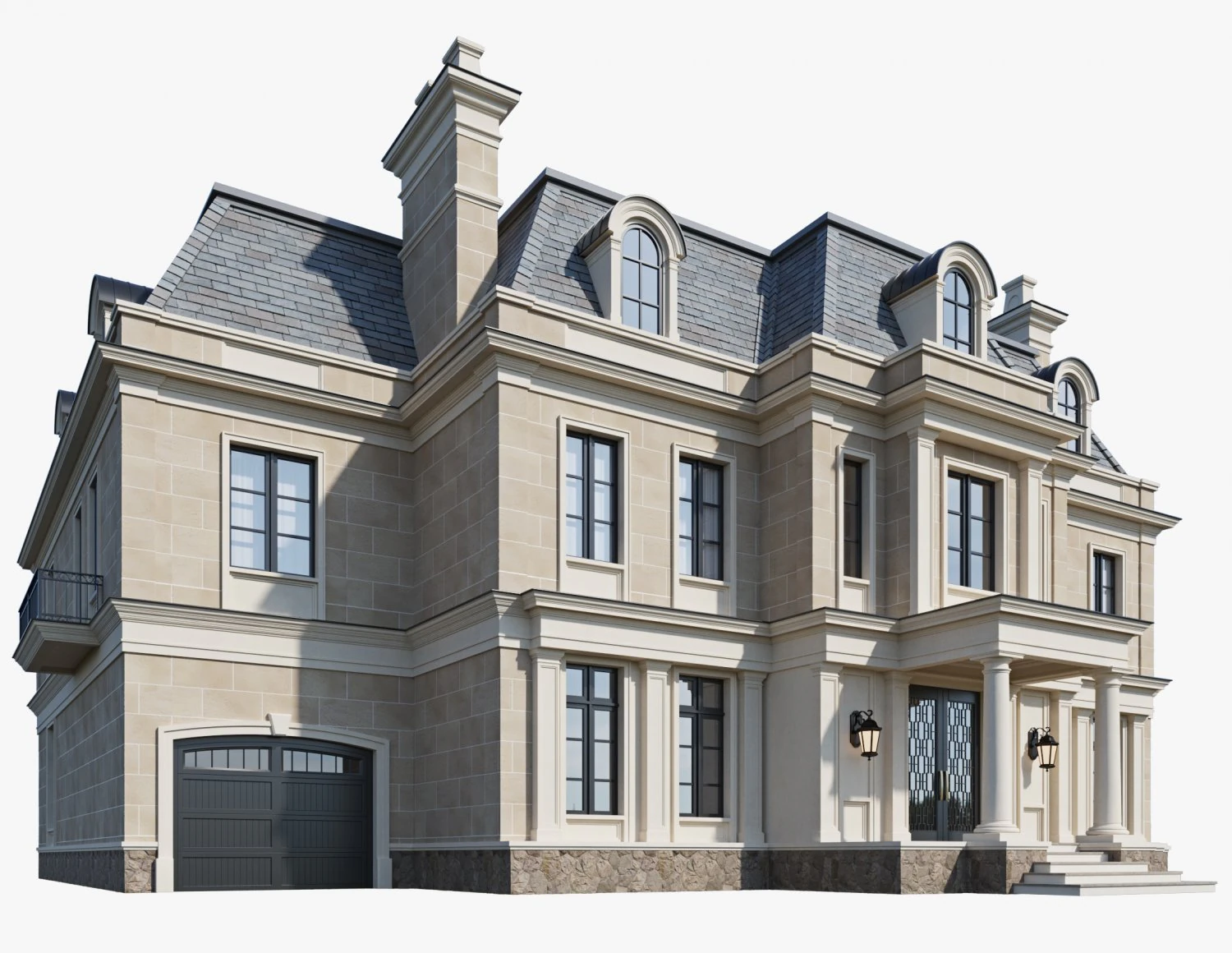 Casa cl&aacute;ssica 3 Modelo 3D .c4d .max .obj .3ds .fbx .stl .blend 