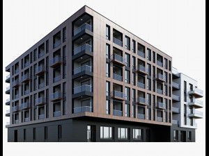 Modern residential building 16 3D Модель
