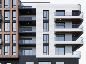 Modern residential building 16 3D Model