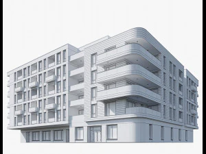 Modern residential building 16 3D Model