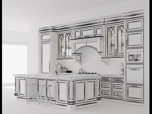 Classic kitchen 5 Modelo 3D