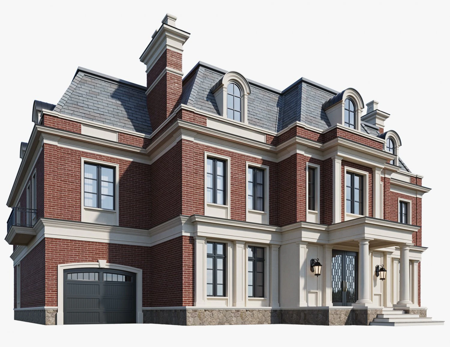 Classic house 4 3D Model .c4d .max .obj .3ds .fbx .stl .blend 