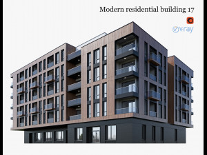 Modern residential building 17 3D Model