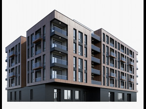 Modern residential building 17 3D Model