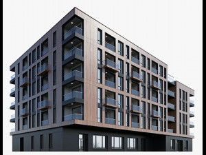 Modern residential building 17 3D Model
