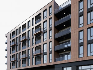 Modern residential building 17 3D Model