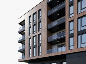 Modern residential building 17 3D Model