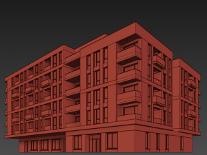 Modern residential building 17 3D Model