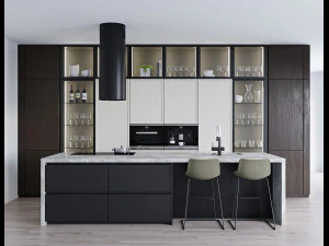 现代厨房 10 3D 模型