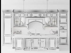 Classic kitchen 6 3D Model