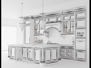 Classic kitchen 6 3D-Modell