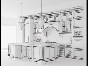 Classic kitchen 6 3D Model