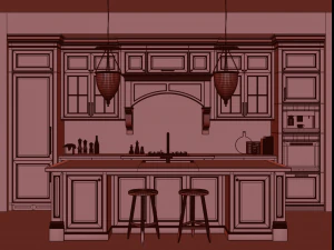 Classic kitchen 6 3D Model