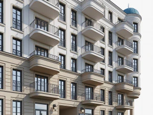 Classic residential building 18 3D Model
