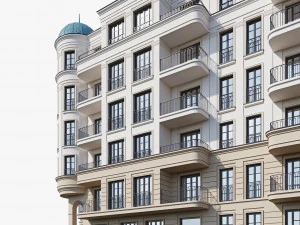 Classic residential building 18 3D Model